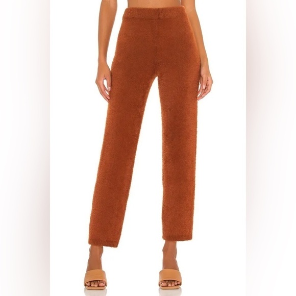 Camila Coelho | Chocolate Orange Fuzzy Alondro Pants Size: Small Revolve - Picture 1 of 10